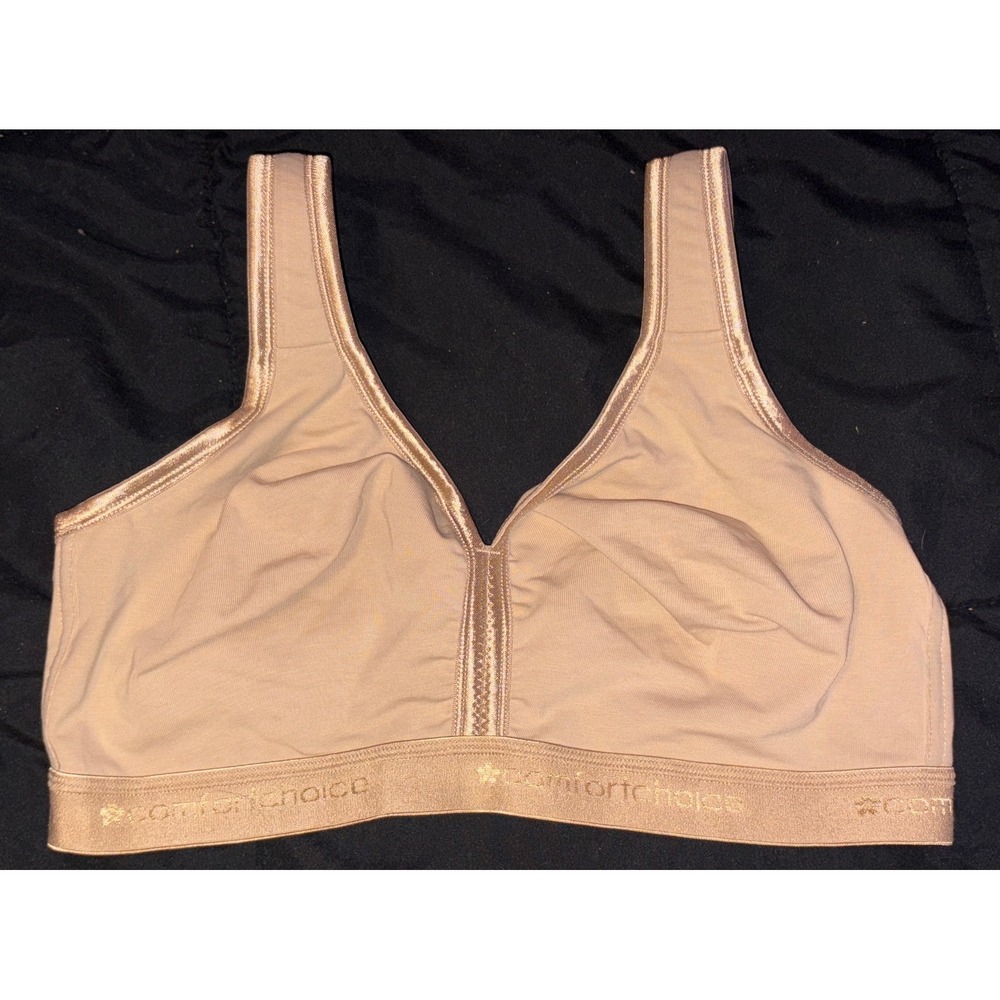 Comfort Choice Beige Full Figure Wirefree Bra‎ with Padded Straps, 40DD